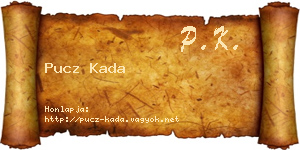 Pucz Kada névjegykártya